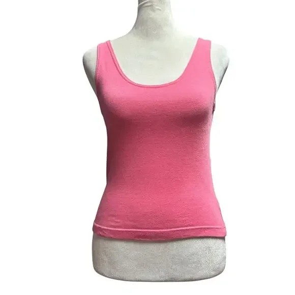 Vtg Paris Sport Club Womens L Pink Tank Indie Sleaze Soft Grunge Urban Minimal - Picture 1 of 7